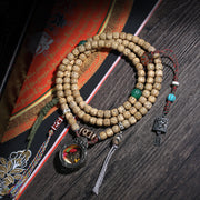 Speckled 108 Mala Beads with Dzi-Style Accent